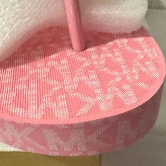 Michael Kors Pink MK Logo Platform Sandal - Picture 4 of 9